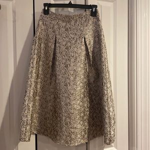 Gold/silver pleated midi skirt Banana USA
